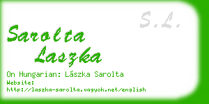 sarolta laszka business card