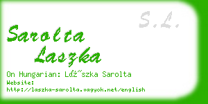 sarolta laszka business card